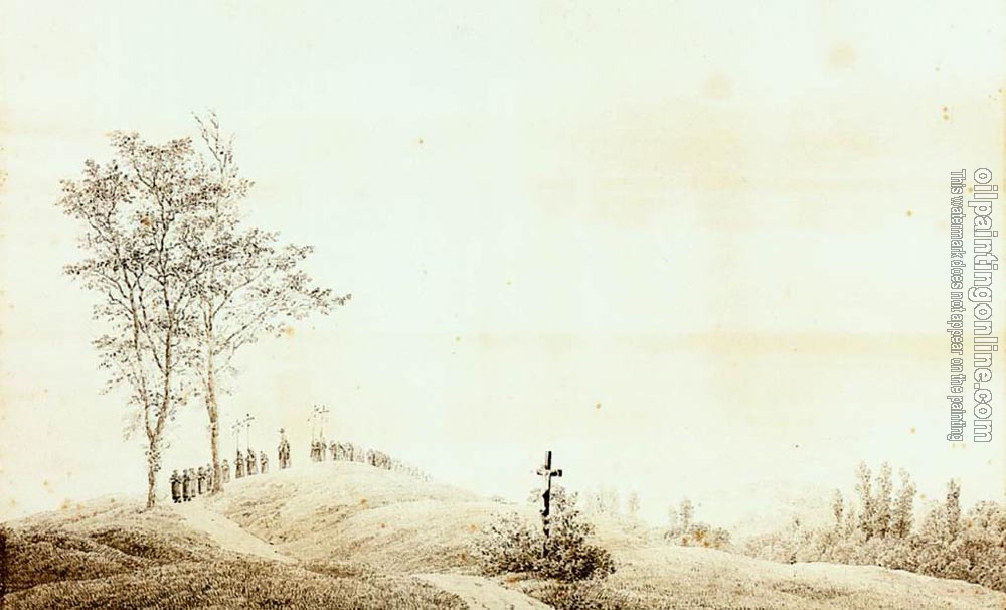 Friedrich, Caspar David - Pilgrimage At Sunset